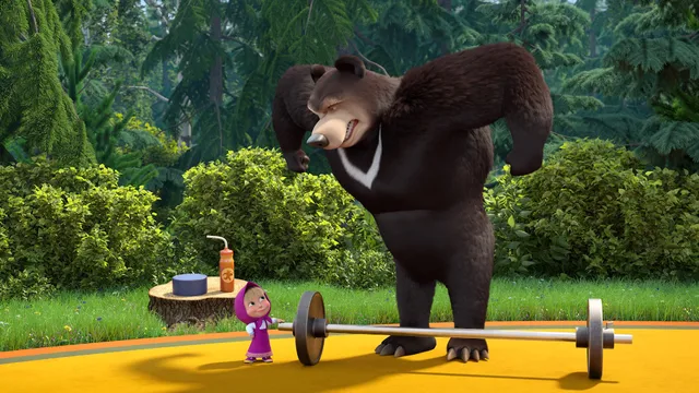 Masha e Orso - Allenamento!